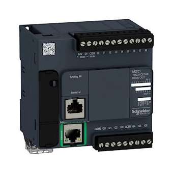 Modicon M221, contrôleur 16E/S relais, port Ethernet+série, 100/240VCA|Schneider Electric-SCHTM221CE16R