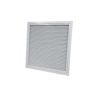 Grille de reprise porte-filtre aluminium blanc mate 600 x 600 mm - filtre inclus|Baillindustrie-BLLGRAB600X600
