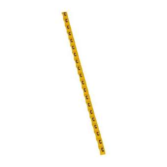 Repère Duplix lettre majuscule C noire sur fond jaune|Legrand-LEG038412