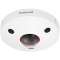 Caméra fisheye, ONVIF, 6MP, LEDs IR, 12VDC/24 VAC/PoE IEEE 802.3 af