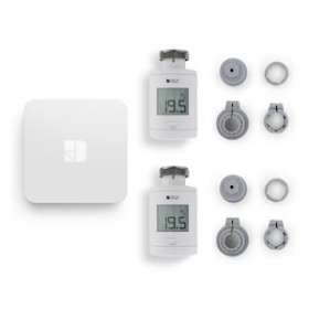 Pack TRV 1.0 connecté 2 têtes thermostatiques intelligentes avec accessoires|Delta dore-DDO6050664