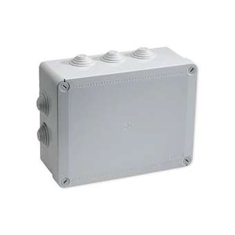 Boîte de dérivation étanche Pico 300x220 Prof. 120 grise à tétines IP55 960°C|Iboco-IBOB05539