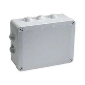 Boîte de dérivation étanche Pico 300x220 Prof. 120 grise à tétines IP55 960°C|Iboco-IBOB05539