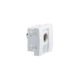 Prise TerCia BNC traversante 2 modules blanche|Iboco-IBOB45107