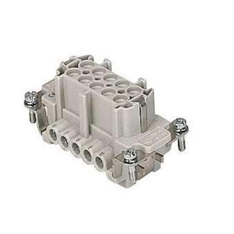 Insert femelle à visser 16A 500V 10P+T gabarit 57.27|Ilme-IL1CNEF10T