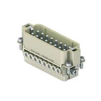 Insert mâle à visser 16P+T 16A 250V gabarit 66.16|Ilme-IL1CDAM16