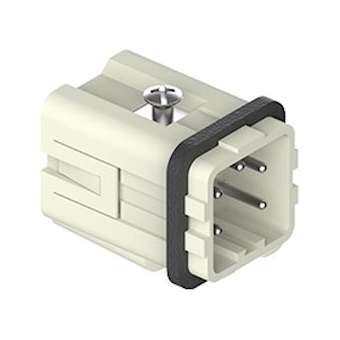 Insert mâle à lame de pression 4P+T 10A 400V - gabarit 21.21|Ilme-IL1CKSM04