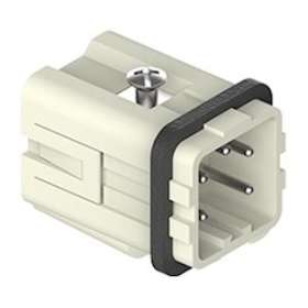 Insert mâle à lame de pression 4P+T 10A 400V - gabarit 21.21|Ilme-IL1CKSM04