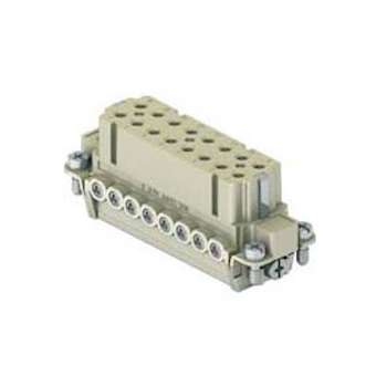 Insert femelle à visser 16P+T 16A 250V gabarit 66.16|Ilme-IL1CDAF16