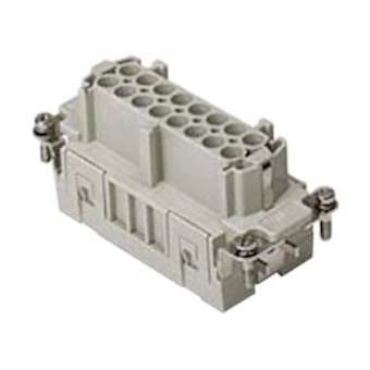 Insert femelle à lame de pression 16P+T 16A 500V gabarit 77.27|Ilme-IL1CSEF16