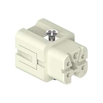 Insert femelle à lame de pression 4P+T 10A 400V - gabarit 21.21|Ilme-IL1CKSF04