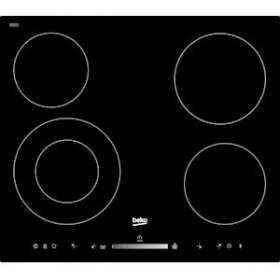 Table de cuisson, 4 Vitrocéramiques, 60 cm, 19 puissances, Noir|Beko france-EKOHIC64502T