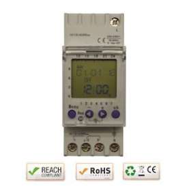Horloge digitale hebdomataire rail DIN 2M 230V AC 1 Contact inverseur 58 pas)|-IZYDTD2301