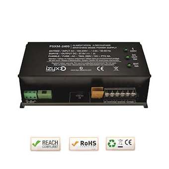 Module alimentation chargeur PSXM 14M 230V AC / 24V DC (27,6V) / 5A|-IZYPSXM-2405