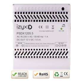Alimentation rail DIN 5M 230V AC / 12V DC (12-14V) / 5,5A|-IZYPSDX1205.5