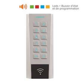 Clavier/Lecteur RFID AXK4 Métal IP64 125 KHz EM 12/24V AC/DC 999u 2R S0 Elec. D.|-IZYAXK420C2EM-EC