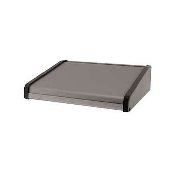 Boitier / Pupitre de table alu 1,5 mm / Côtés ABS Gris - 215 x 192 x 57/30 mm|-IZYDE1925730215