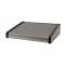 Boitier / Pupitre de table alu 1,5 mm / Côtés ABS Gris - 215 x 192 x 57/30 mm