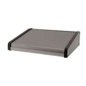 Boitier / Pupitre de table alu 1,5 mm / Côtés ABS Gris - 215 x 192 x 57/30 mm|-IZYDE1925730215