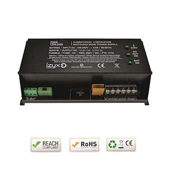 Module alim. charg. PSXM 14M 230V AC / 12V DC (13,8V) / 4A + 24V DC (27,6V) / 8|-IZYPSXM-1204-2408