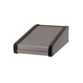 Boitier / Pupitre de table alu 1,5 mm / Côtés ABS Gris - 115 x 192 x 57/30 mm|-IZYDE1925730115
