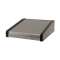 Boitier / Pupitre de table alu 1,5 mm / Côtés ABS Gris - 165 x 192 x 57/30 mm