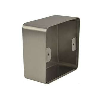 Boîtier acier inoxydable 82,5 x 82,5 x 38/42 mm pour plaque 80 x 80 mm|-IZYSSH200