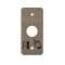 Plaque acier inoxydable 39,5 x 84,5 mm perçage diam. 19 mm braille PORTE + Picto