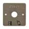 Plaque acier inoxydable 80 x 80 mm perçage diam. 19 mm braille PORTE + Picto