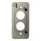 Plaque acier inoxydable 39,5 x 84,5 mm perçages 2xD19 mm braille PORTE + Pictos