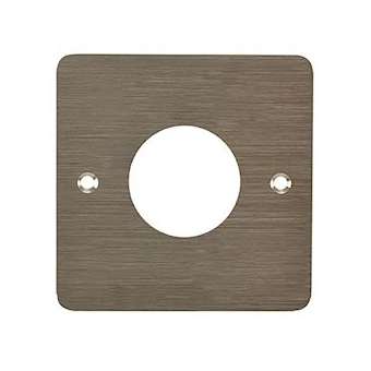 Plaque acier inoxydable 80 x 80 mm perçage diam. 38 mm|-IZYSSP230
