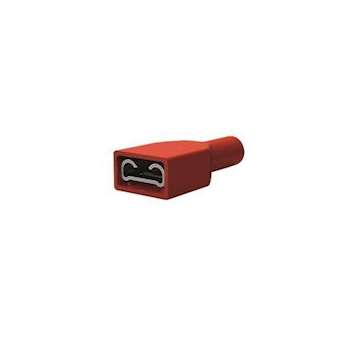 Clip FASTON Rouge-Section: 0,3 à 1,5mm²-Clip tout isolé 6,3 x 0,8mm|TE Connectivity ( Ex Tyco Simel )-TYS607900