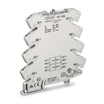 Isolateur passif à 2 canaux 0(4)-20 mA|Wago contact-WAG857-452