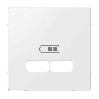 Système M - Enjoliveur pour prise double USB 2.1A - Blanc brillant|Schneider Electric-SCHMTN4367-0319