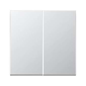 Enjoliveur double touche / LS 990 Aluminium|Jung france-IUNAL2995