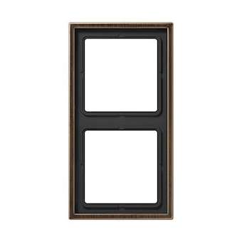 Cadre 2 postes / LS 990 Laiton ancien|Jung france-IUNME2982AT