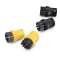 Set de brosse ronde (2 noires,2 jaunes)