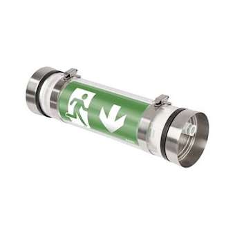 INDULUX / Bloc tube évacuation inox316L SATI 100% LED - BAES|Kaufel-KAU101111K
