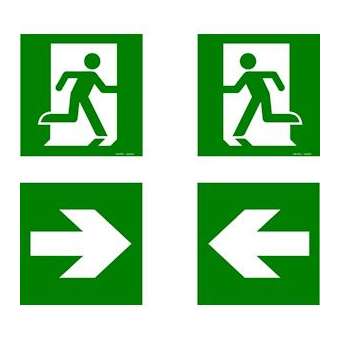 PRIMO3/étiquettes modulaires running man et flèche (nouvelle réglementation)|Kaufel-KAU663330K