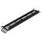 DClink cable tray 19' 1RU, black, incl. removable front panel plus hook-and-looo
