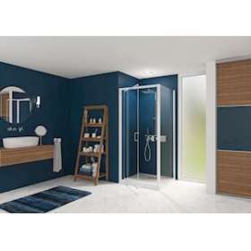 Smart Express Paroi Fixe 80X190 Cm Profile Blanc Verre Transparent|Blanc aqua production-BL5PA1931BTNE