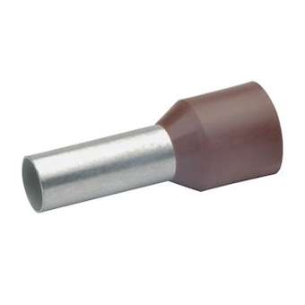 Embout de câblage isolé brun 10mm² - longueur 12mm -selon NCF 63-023|Klauke-KKE176-12