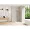 Smart Design solo 140 profilé chromé verre transparent