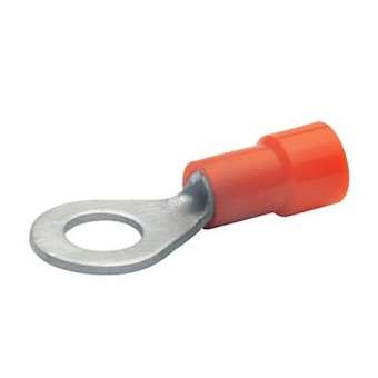 Cosse pré-isolée rouge à plage ronde section 0,5 à 1,5mm² bornage M4|Klauke-KKE620-4E