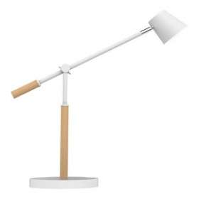 Lampe led variateur intensité chargeur USB VICKY blanc hetre|Kos Lighting-LEU400110084