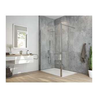 PAROI PREFACE FIXE 70 + P.MOB 33.5 PIV 270DEG VT P.ARGENT SATIN|Leda-LD1L13PR512030