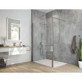 PAROI PREFACE FIXE 70 + P.MOB 33.5 PIV 270DEG VT P.ARGENT SATIN|Leda-LD1L13PR512030