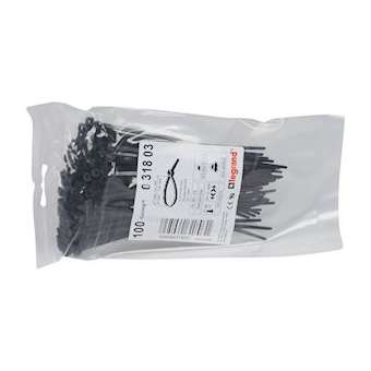 Collier Colring largeur 3,5mm longueur 140mm - sachet de 100 - noir|Legrand-LEG031803