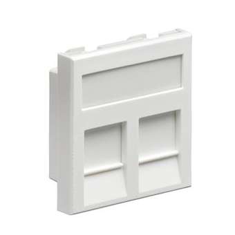 Plastron plat 45x45 2 ports|Leviton Manufacturing EU Limited-BBXMMCUNILGD45001