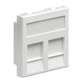 Plastron plat 45x45 2 ports|Leviton Manufacturing EU Limited-BBXMMCUNILGD45001